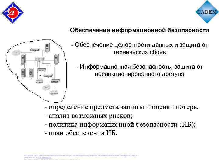 Обеспечение информационной безопасности - Обеспечение целостности данных и защита от технических сбоев - Информационная