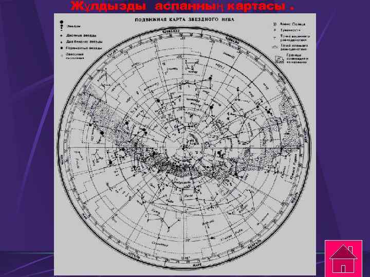 Жұлдызды аспанның картасы. 