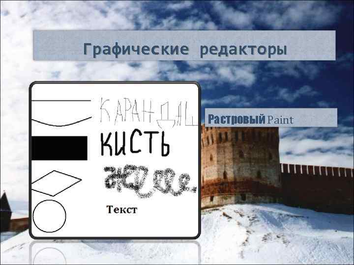 Графические редакторы Растровый Paint 