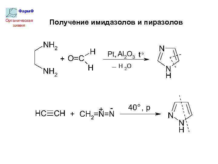 Фарм. Ф Органическая химия Получение имидазолов и пиразолов 