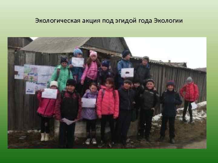 Экологическая акция под эгидой года Экологии 