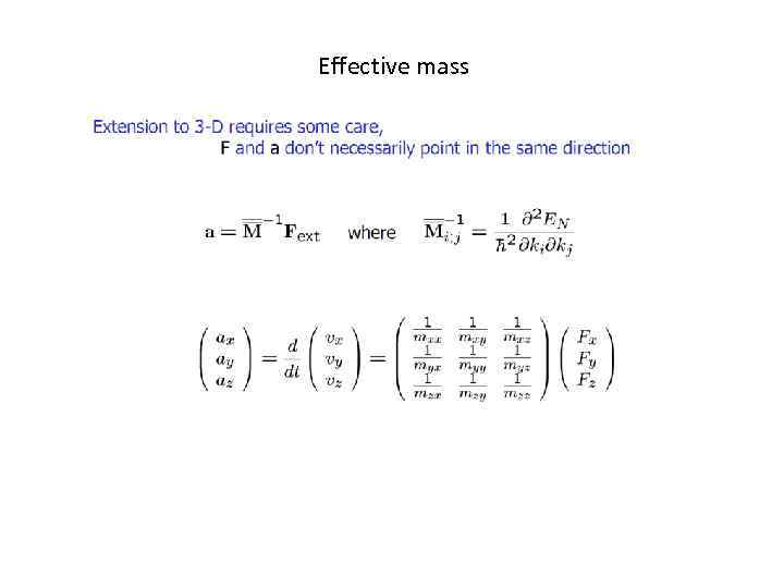 Effective mass 