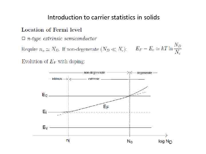 Introduction to carrier statistics in solids 