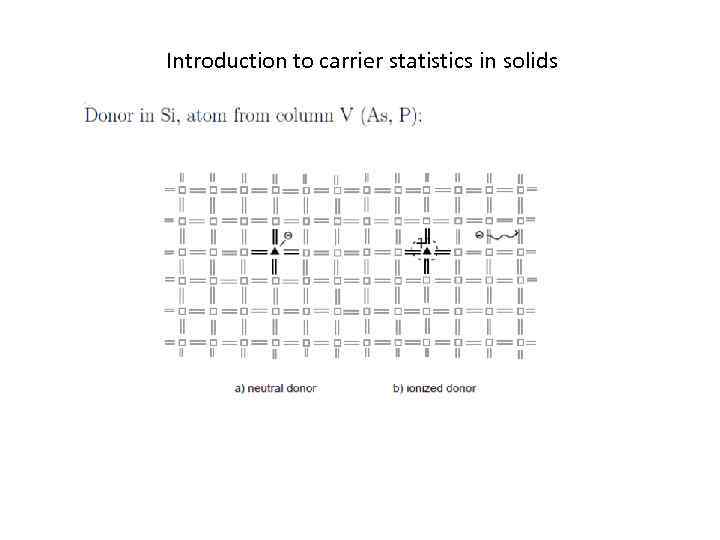 Introduction to carrier statistics in solids 