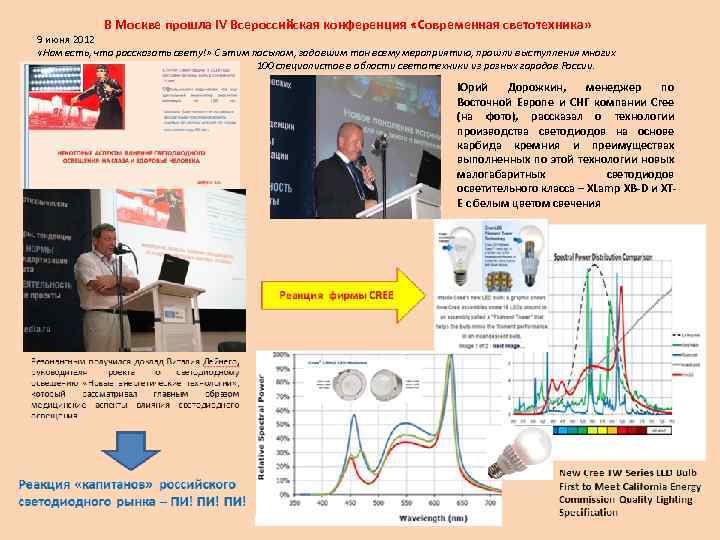 В Москве прошла IV Всероссийская конференция «Современная светотехника» 9 июня 2012 «Нам есть, что