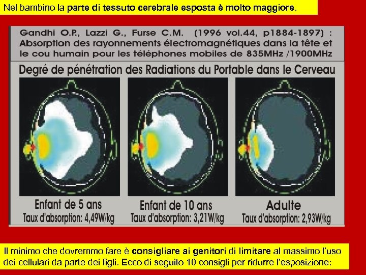 Nel bambino la parte di tessuto cerebrale esposta è molto maggiore. Il minimo che