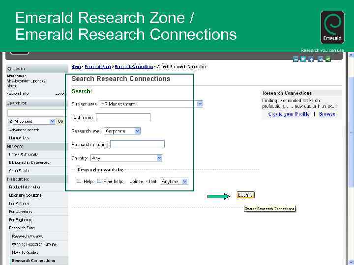 Emerald Research Zone / Emerald Research Connections 