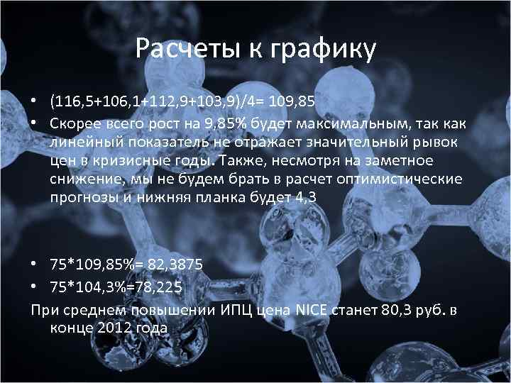 Расчеты к графику • (116, 5+106, 1+112, 9+103, 9)/4= 109, 85 • Скорее всего