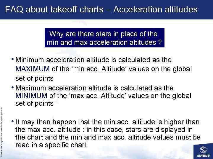 FAQ about takeoff charts – Acceleration altitudes Why are there stars in place of