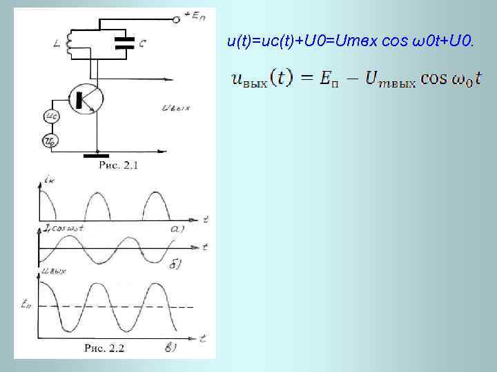 u(t)=uc(t)+U 0=Umвх cos ω0 t+U 0. 