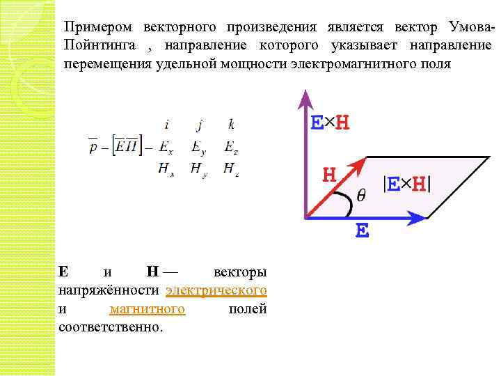 На рисунке показана ориентация векторов напряженности электрического и магнитного полей вектор умова