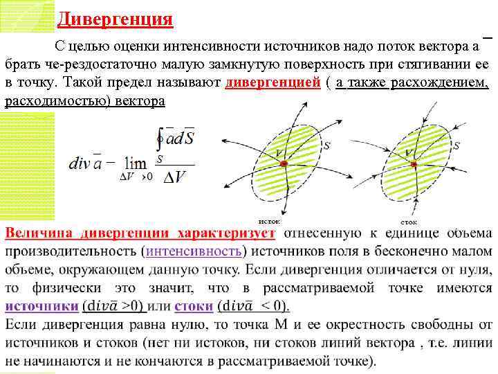 Дивергенция равна нулю