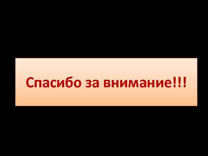 Спасибо за внимание!!! 