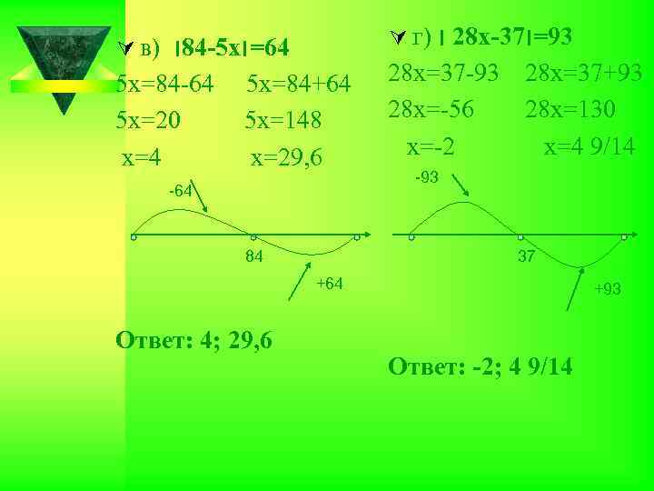 Ú г) 82 ׀ х-37 39=׀ Ú в) 5 -48׀ х 46=׀ 5 х=84
