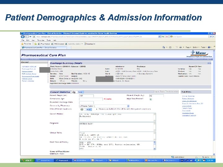 Patient Demographics & Admission Information 