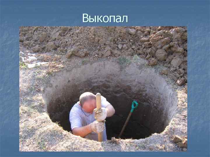 Выкопал 