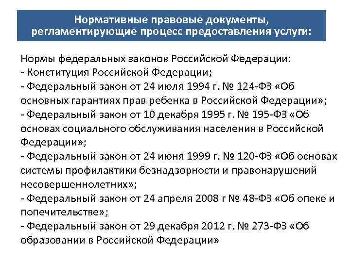 Нормативно правовые документы деятельности ооо