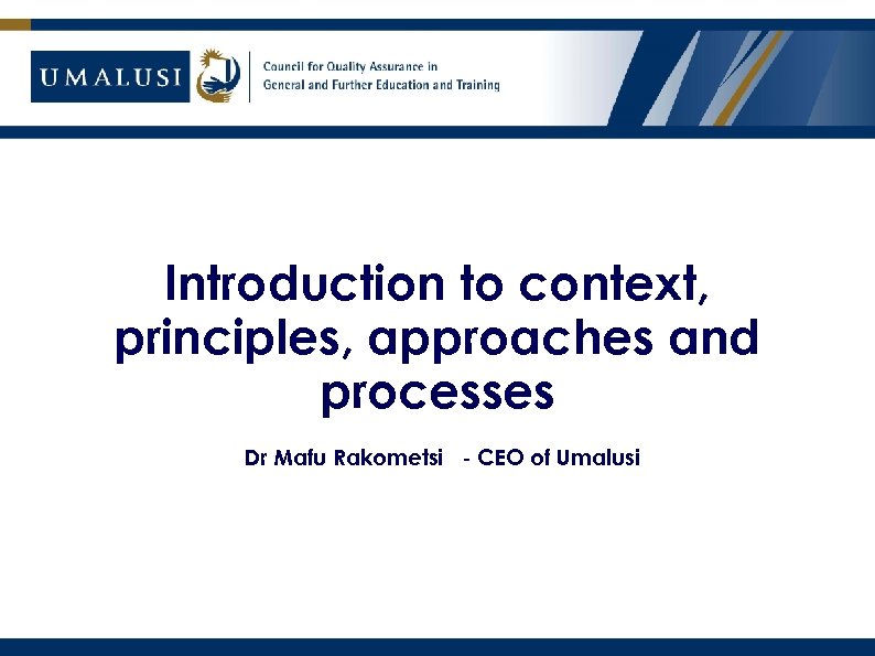 WHAT CAN WE LEARN FROM THE NSC RESULTS? Introduction to context, principles, approaches and