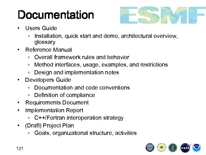 Documentation • Users Guide ◦ Installation, quick start and demo, architectural overview, glossary •