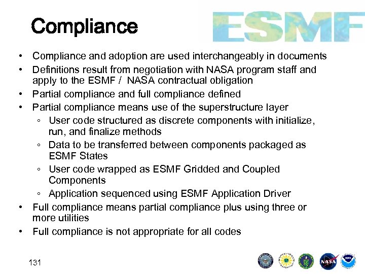 Compliance • Compliance and adoption are used interchangeably in documents • Definitions result from
