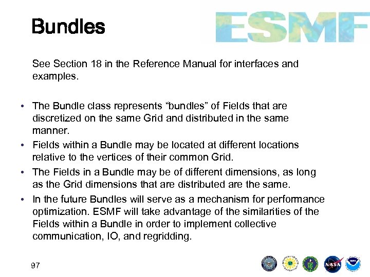 Bundles See Section 18 in the Reference Manual for interfaces and examples. • The