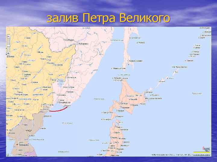 Карта течений залива петра великого