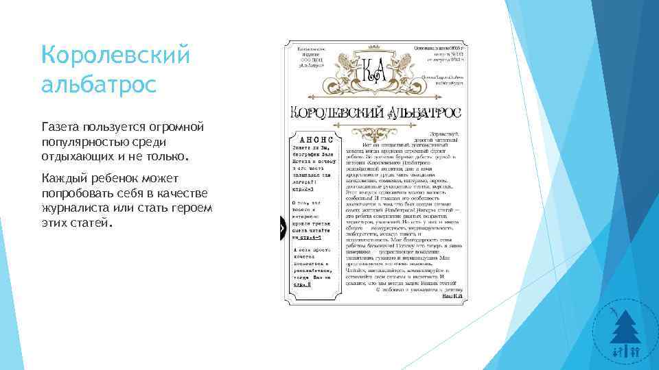 Королевский альбатрос Газета пользуется огромной популярностью среди отдыхающих и не только. Каждый ребенок может
