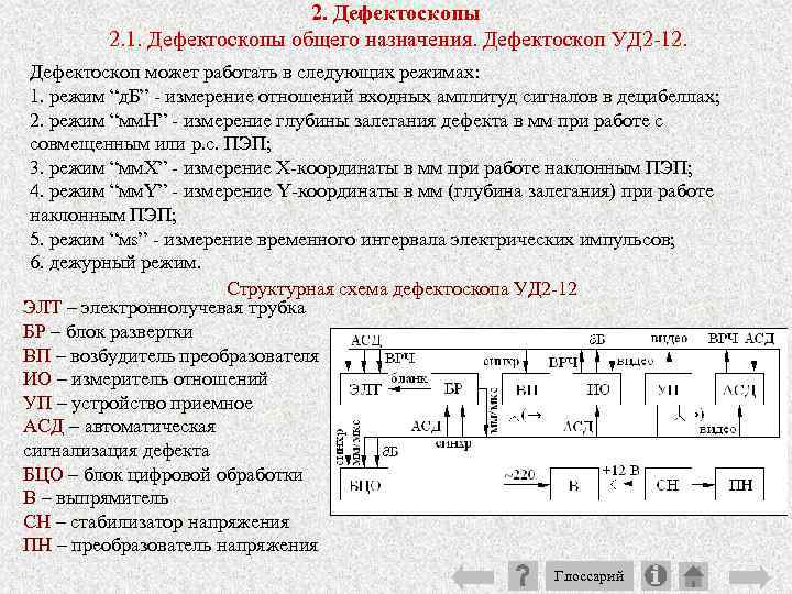 Схема прозвучивания дефектоскопа рдм 23