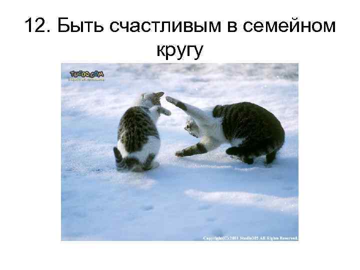 12. Быть счастливым в семейном кругу 