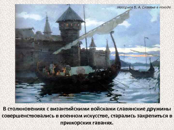 Нагорнов В. А. Славяне в походе В столкновениях с византийскими войсками славянские дружины совершенствовались