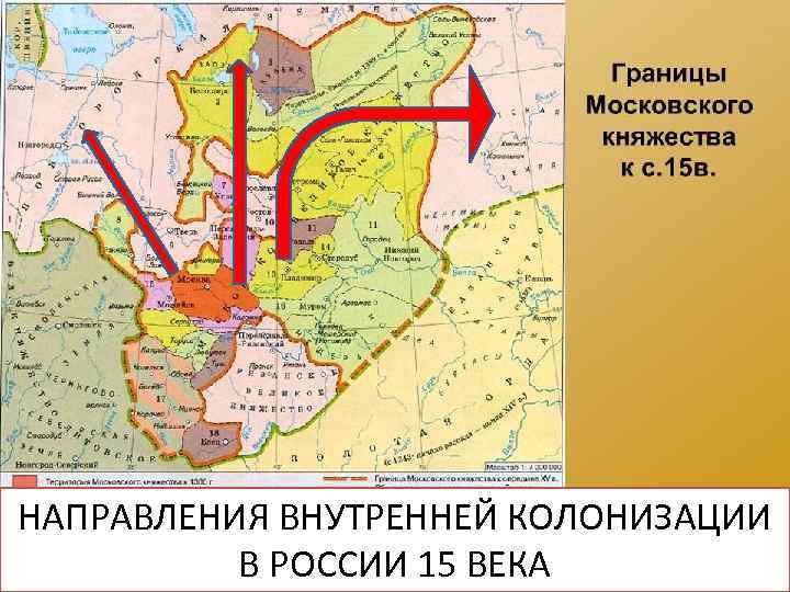 НАПРАВЛЕНИЯ ВНУТРЕННЕЙ КОЛОНИЗАЦИИ В РОССИИ 15 ВЕКА 