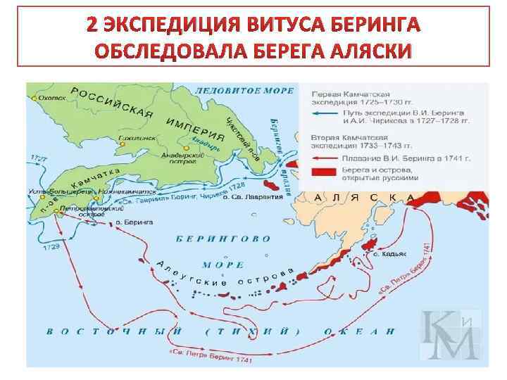 2 ЭКСПЕДИЦИЯ ВИТУСА БЕРИНГА ОБСЛЕДОВАЛА БЕРЕГА АЛЯСКИ 
