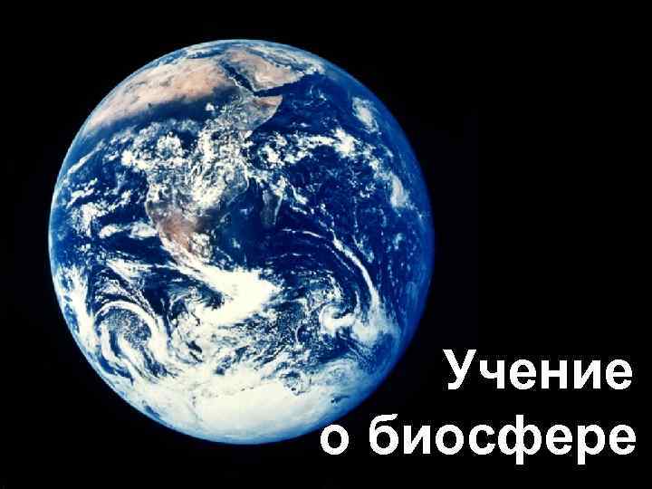 Учение о биосфере 