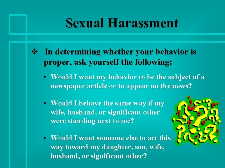 Sexual Harassment And Driver Training Safe Environment