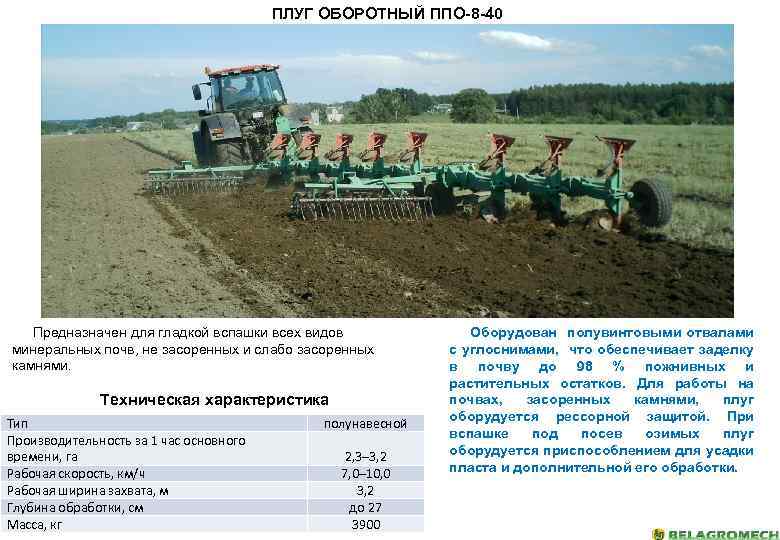 Глубина вспашки плугом. Схема вспашки плугом трактор. Плуг ППО-8-40 габариты. Плуг навесной оборотный ППО-8-40. Плуги для глубокой обработки почвы.