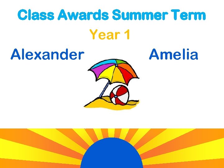 Class Awards Summer Term Year 1 Alexander Amelia 