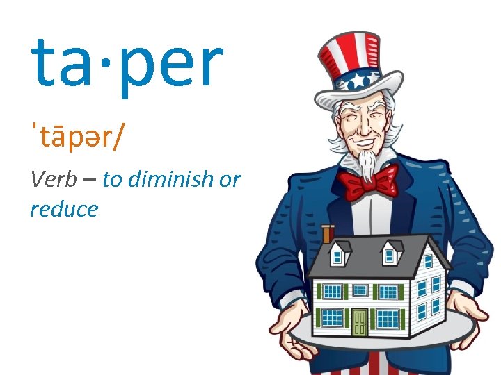 ta·per ˈtāpər/ Verb – to diminish or reduce 