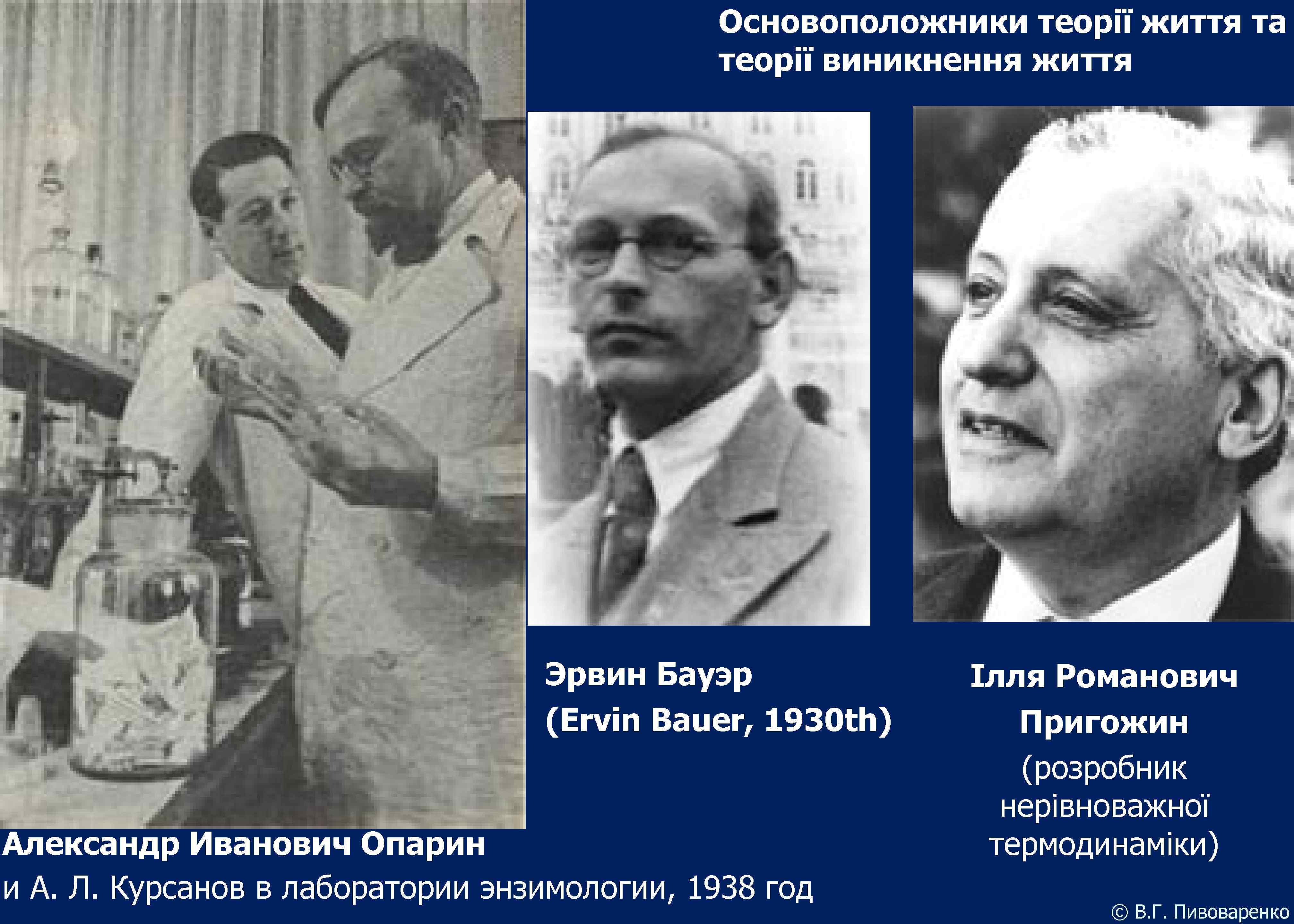 Основоположники теорії життя та теорії виникнення життя Эрвин Бауэр (Ervin Bauer, 1930 th) Александр
