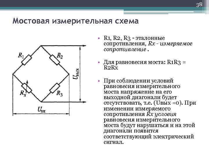 Определение неизвестных сопротивлений при помощи мостовой схемы вывод