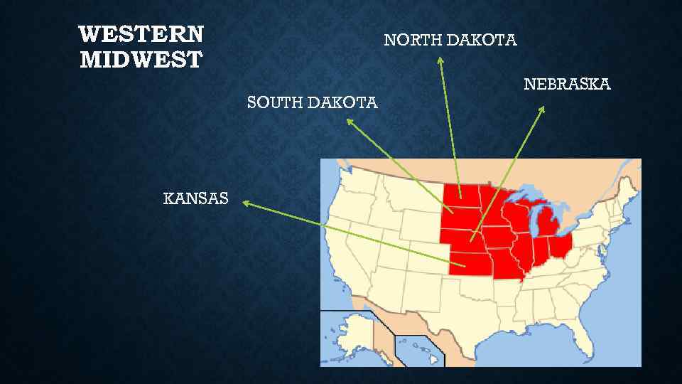 WESTERN MIDWEST NORTH DAKOTA SOUTH DAKOTA KANSAS NEBRASKA 