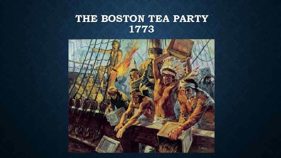 THE BOSTON TEA PARTY 1773 
