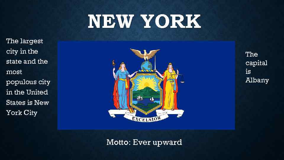 NEW YORK The largest city in the state and the most populous city in