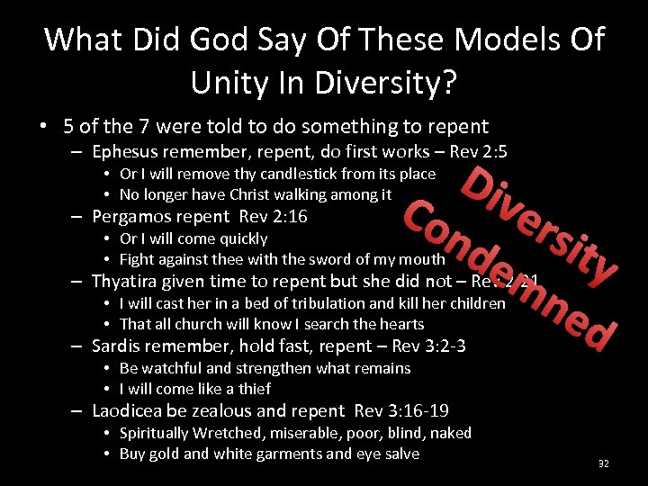 What Did God Say Of These Models Of Unity In Diversity? • 5 of