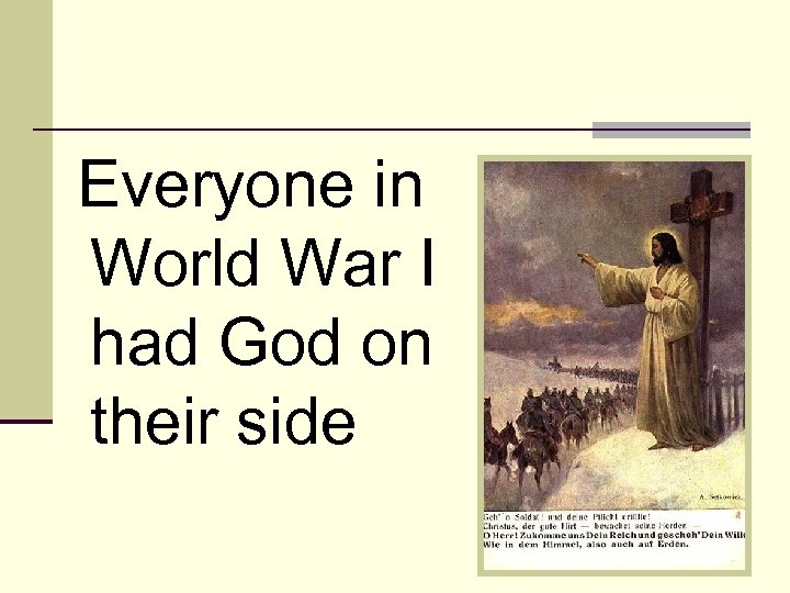Everyone in World War I had God on their side 
