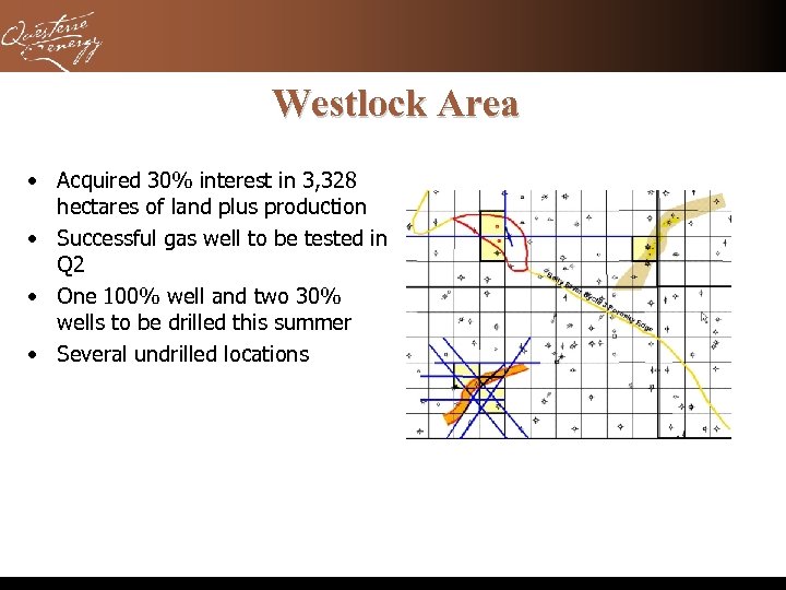 Westlock Area • Acquired 30% interest in 3, 328 hectares of land plus production