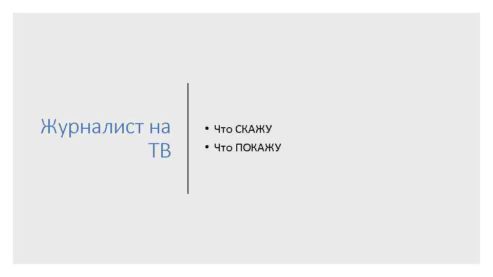 Журналист на ТВ • Что СКАЖУ • Что ПОКАЖУ 