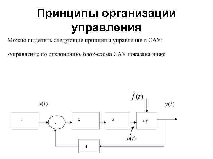 Принципы организации управления • . 