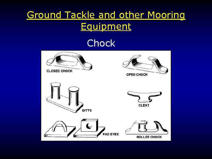 Ground Tackle and other Mooring Equipment Chock 