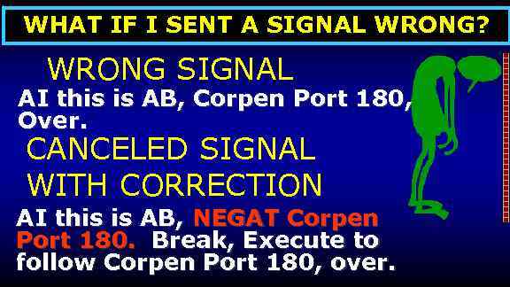 WHAT IF I SENT A SIGNAL WRONG? WRONG SIGNAL AI this is AB, Corpen