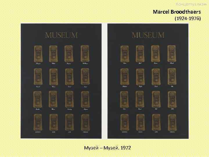 Концептуализм Marcel Broodthaers (1924 -1976) Музей – Музей. 1972 